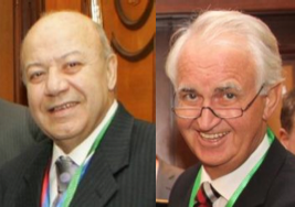 من اليمين الدكتور فيضي عمر محمود و من اليسار الدكتور سمير قواسمي