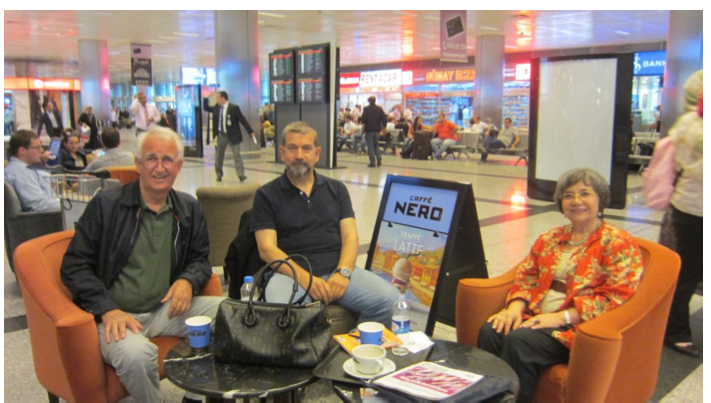  من اليمين Prof. Dr. Gunsel (Shurdum) Avci  و Mr. Murat Celikkanat  والدكتور فيضي عمر محمود Dr. Faidi Omar Mahmoud  في اللقاء في إستانبول Istanbul, Turkey